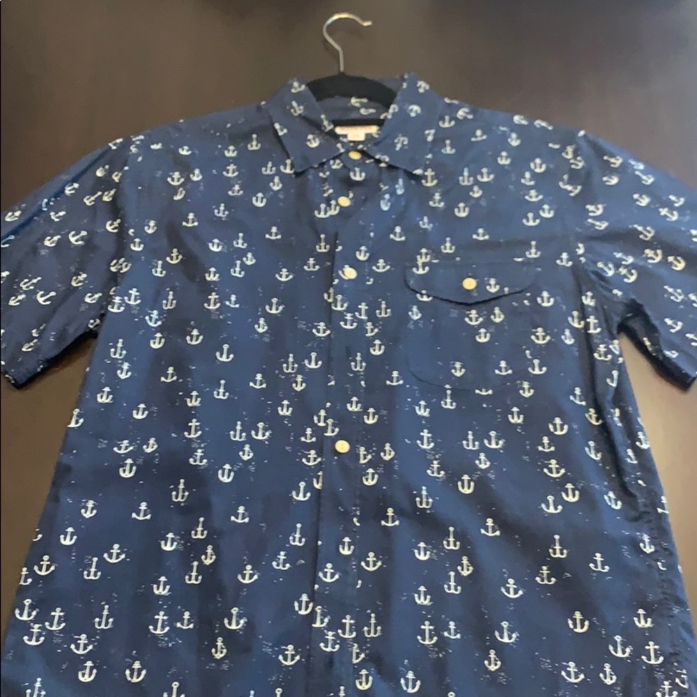 Short Sleeve Button Down - Anchors